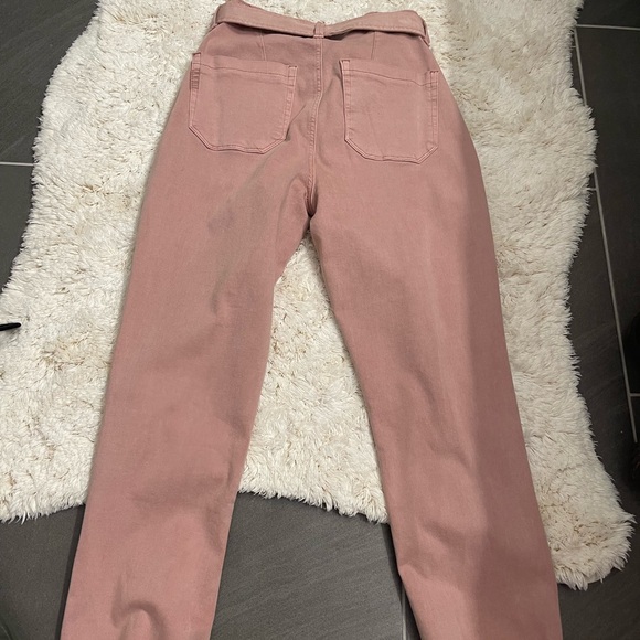 Paige pale pink never worn high waist denim with stretch joggers size 26 - Picture 3 of 4